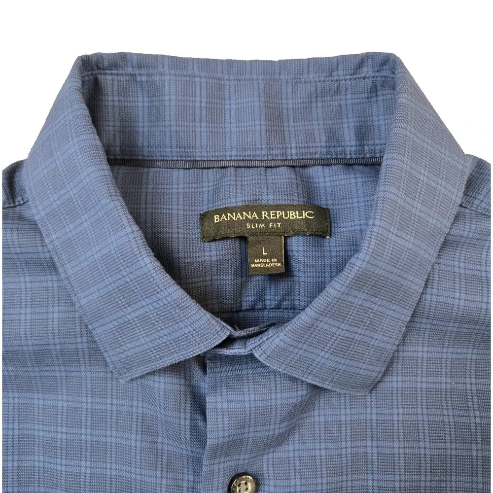 Banana Republic Men's Slim Fit‎ Long Sleeve Button Down Shirt Large Lot Of 2